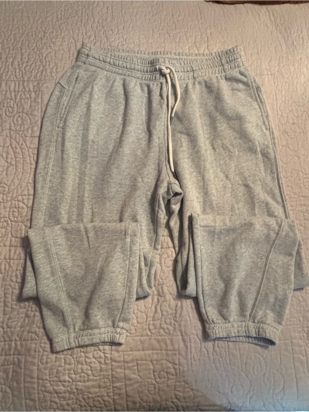 Gray Women’s Sweatpants with Drawstring